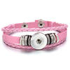 Leather 18MM Snap Button Bracelet Bangle Handmade Braided Leather Snap Bracelets for Women Men Buttons Jewelry - Image 14