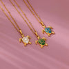 Colored Turtle Pendant Necklace for Women Summer Beach Female Charm Necklace Beads Chain Cute Stainless Steel Jewelry collar - Image 2