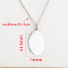 Mirror Polished Stainless Steel Elliptic Disc Necklace Blank Bar Tag Charm Stamping Pendant for Jewelry Gift - Image 6