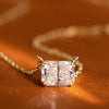 Temperament Geometric Crystal Cubic Zirconia Pendant Necklace for Women Wedding Accessories Versatile Jewelry - Image 2