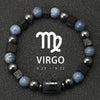 12 Constellation Blue Coral Lava Stone Stone Beads Bracelet For Men Couple Rope Friendship Zodiac - Image 7