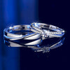 1 Pair Twist Copper Plated Platinum Resizeable Couple Rings Men Women Adjustable Overlap Opening Finger Jewelry - Image 1