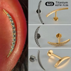 1PC Moon Titanium Cartilage Earrings Stud 16G Internally Threaded Helix Heart Ear Tragus Piercing Body Jewelry - Image 1