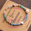Silver Bracelet Red Persimmon Beaded Elastic Lucky Good For Woman Girl Jewelry Gift - Image 49