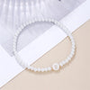 A-Z Initial Letter Bracelet for Women White Beads Round Pendant Elastic Bracelets Jewelry Mother of Pearl Charm - Image 28