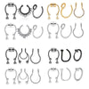 3Pcs Fake Nose Ring Magnetic Septum Ring Fake Nose Ring Hoop Stainless Steel Horseshoe Clip On Nose Ring No-Pierced Septum Ring - Image 1