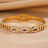 Stainless Steel Bracelet For Women Men Evil Eye Cuff Bangles Gold Plated Spring Buckle Lucky Amulet Jewelry Accessories - Image 5