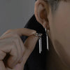 Silver Color Personality Long Pendant Earring Men Women Earrings Square Stick Earrings Cool Statement Earring - Image 1