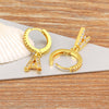 Initial A-Z Letters Mini Small Hoop Earrings Gold Color Zircon Jewelry Alphabet Christmas Year Gift - Image 5