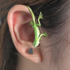 Exaggerated Green Gecko Frog Animal Ear Cuff Women's Earrings Without Ear Hole Funny Ear Bone Clamp Men Jewelry - Image 2