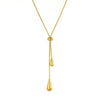 Water Drop Tassel Y Necklace Adjustable in Stainless Steel - Image 6