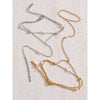 Stainless Steel Layered Pearl Flower Zirconia Back of Hand Chain Finger Bracelet Jewelry - Image 5