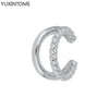 1PC Plated Gold Ear Cuff CZ Zircon For Women C Shape Men's Clip Earring Jewelry Clip On Ear - Image 13