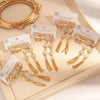 316L Stainless Steel 6 Pieces Imitation Pearls Flower Heart Star Tassels Earrings For Women French Jewelry - Image 3