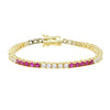 Colorful Cubic Zirconia Tennis Bracelet in Multiple Stone Colors - Image 10