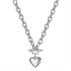 Smooth heart gold/silver/Color OT button stainless steel pendant necklaces for Women Party Jewelry - Image 7