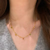 Rainbow Colorful Zircon Necklaces Bracelets Gold Color Multi-layer Rings Jewelry Sets For Women - Image 3