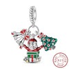Christmas Series Charms Beads Silver Christmas Tree Snowman Elk Charm Fit Bracelet Pendent Women Jewelry - Image 29