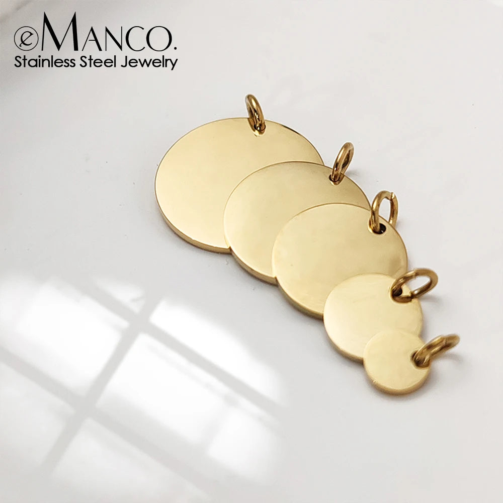 Minimalist Geometric Round Pendant Homemade Bracelet and Necklace Making Accessories - Image 1