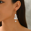 Christmas Baroque Irregular Imitation Pearl Stacked Star Tree Drop Earrings Xmas Tree Earring For Women Men Holiday Jewelry Gift - Image 5