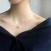 Charms Necklace For Women Aesthetic Cube Pink Zircon Rose Gold Color Choker Chain On Neck Jewelry Korean Pendants - Image 2