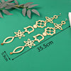 Oversized Acrylic Flower Pattern Bell Long Drop Earrings Boho Exaggerated Gold Color Geometric Pendant Earring for women Jewelry - Image 3