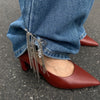 Vintage Crushed Stone Willow Chain Tassel Pendant Pin Creative Versatile Metal Pants Ankle Chain Girl Jewelry - Image 3