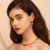 Gold-plated Stainless steel Starfish Shell Pearl Pendant Tassel Earrings Woman Jewellery - Image 5