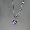 Bling Moonstone Star Cross Pendant Necklace for Women Punk Hip Hop Star Chain CrystalNecklace Party Y2K Jewelry Gift - Image 10
