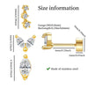 Two-Piece Stainless Steel CZ Cartilage Stud Earring Set for 20G Piercings - Image 3