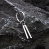 Punk Rock Geometric Bar Dangle Earrings for Men Boys, Stainless Steel Small Hoops, Simple Metal Jewelry - Image 6