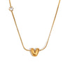 Zircon Bubble 26 Letters Necklace Stacked Jewelry Gold Plated Stainless Steel For Women Charm - Image 10
