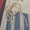 Silver 6mm Smooth Beads Ball Chain Necklace For Women Wedding Engagement Jewelry 45cm - Image 3