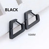 Black Hoops Earring for Men Geometric Rectangular Hexagon Triangle Pentagram Square Hoop Earring Women Jewelry - Image 4