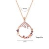Long Chain Pendant Tear Drop Shinny Colorful Zircon Necklace Women Girl Wedding Birthday Gift - Image 2