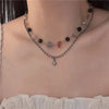 2 Pcs Vintage Peace Buckle Pendant Necklaces Stone Beads Chains Choker Necklace Set Women Men Chinese Style Jewelry K - Image 4