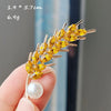 Crystal Ear of Wheat Brooches For Women Men Beautiful Rhinestone Plant Brooch Pin Casual Party Accessories Jewelry Gift - Image 8