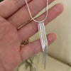 Silver Sparkling Long Choker Snake Bone Chain Tassel necklace For Women Simple Party Jewelry Gift - Image 2