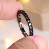 Female Black Round Zircon Stone Wedding Jewelry Promise Love Engagement Rings For Women - Image 3