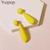 Korean Colorful Cute Hanging Drop Earrings For Women Arcylic Water drop Long Big Earring for Grils Party Dangle - Image 4
