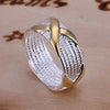 Silver Letter X Ring Color Separation For Women Engagement Party Wedding Glamour Jewelry - Image 5