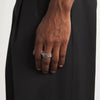 Multi-layer Stackable Finger Rings Shiny Cubic Zirconia Link Ring Gold Plated Stainless Steel Jewelry Accessory - Image 1