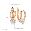 Special Inlay Single Zircon Women's Earrings Gold Elegant Curve Piercing Jewelry Girl Wedding Earring Gift - Image 2