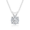 1 2 3 Necklace For Women Silver Plated Diamond Engagement Wedding Necklace Jewelry - Image 2