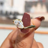 Marquise Cut Engagement Ring Silver Bypass Solitaire Diamond Wedding Ring for Women - Image 6