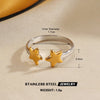 Stainless Steel Y2K Celestial Star Open Rings for Women Men Unique Design Gold Silver Color Adjustable Ring Jewelry - Image 10