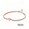 Rose Gold Pink Crystal Flower Language Necklace Earpiece Set Commemorative Day Gift - Image 10
