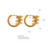 Stainless Steel Twisted Hoop Earrings for Women Pvd Gold Plated Geometric Metal Jewelry - Image 17