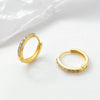 Stainless Steel Hoop Earrings with Multicolor Zircon Details - Image 26