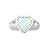 Net red wind series Love butterfly flower Aobao rainbow stone ring copper plated - Image 5
